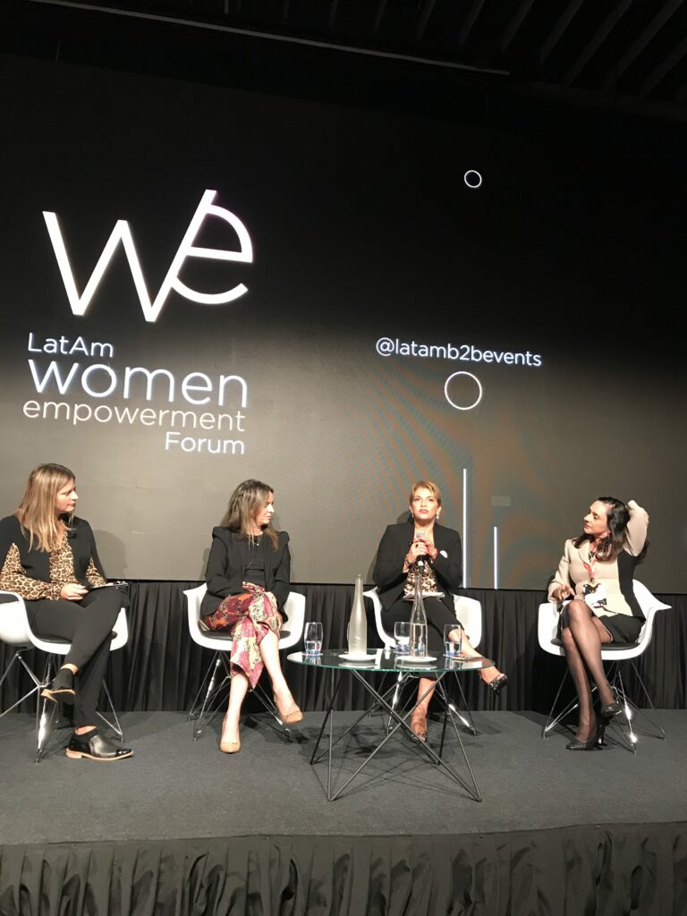 Soledad Candia en panel con mujeres líderes, en LatAm Women Empowerment Forum