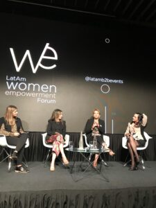 La directora de Lideramujer, Soledad Candia, junto a otras mujeres líderes en LatAm Women Empowerment Forum.