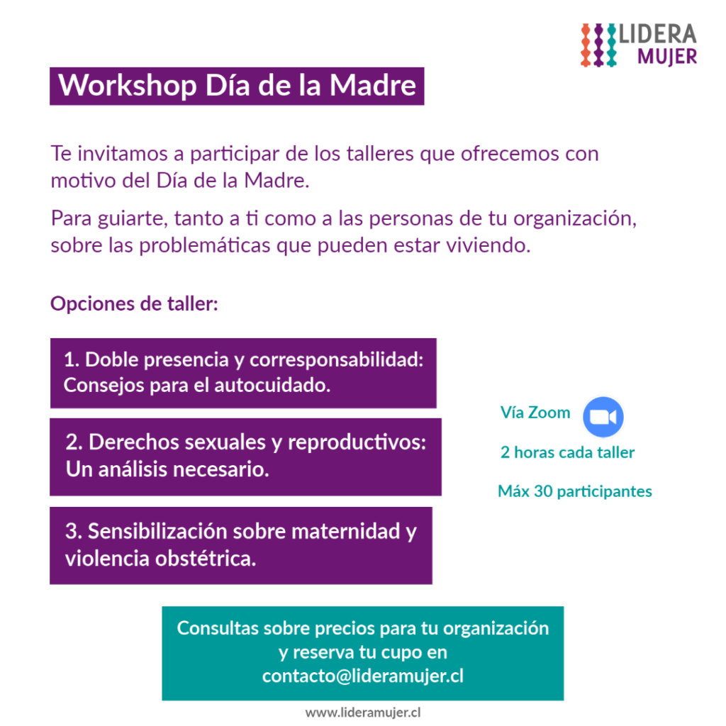 Afiche de nuestro Workshop Día de la Madre