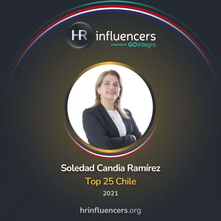 Imagen de selección de Soledad Candia Ramírez como HR Influencer 2021 por Go Integro