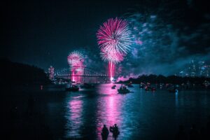 Imagen de fuegos artificiales en relación a las celebraciones de año nuevo y a nuestro saludo de fin de año.